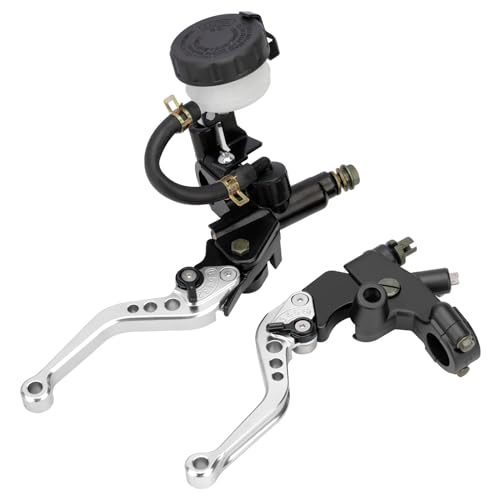 7/8" 22mm Motorcycle Brake Clutch Lever Master Cylinder Reservoir - color: Silver