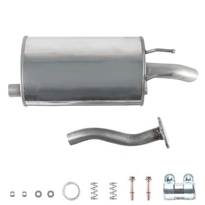 Stainless Steel Rear Exhaust Muffler Compatible With Honda Civic 2012-2015 1.8L, #54882 18307-TR6-A01