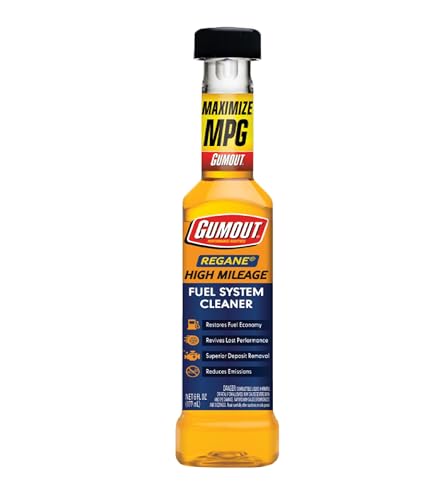 Gumout 510023 Regane High Mileage Fuel System Cleaner, 6 oz. (Pack of 6) (510023W-6PK) - size: 6 Fl Oz (Pack of 6), style: Regane High Mileage Fuel System Cleaner