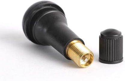 BLACKHORSE-RACING 100PCS TR413 Rubber Snap-in Tire Valve Stem - size: TR413-100pcs