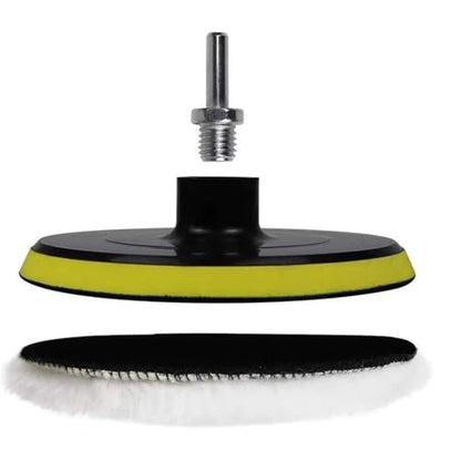 6Pcs 6 Inch Wool Polishing Buffing Pad Polishing Buffing Wheel with M14 Drill Adapter, Car Buffer Drill Attachment, Drill Buffer Polisher Attachmen for Car, Glass, Tile, Tire Polishing & Waxing - size: 6 Pcs 6 Inch