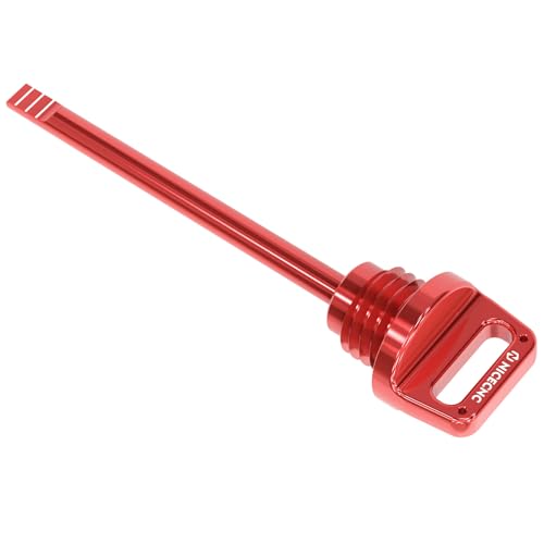 NICECNC Oil Dipstick with Holes Red,T6 Aluminum - color: red