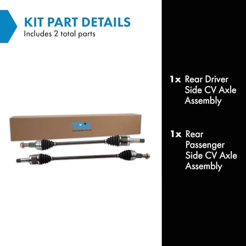 TRQ Rear Driver and Passenger Side CV Axle Assembly Set 2 Piece - style: CSA36006