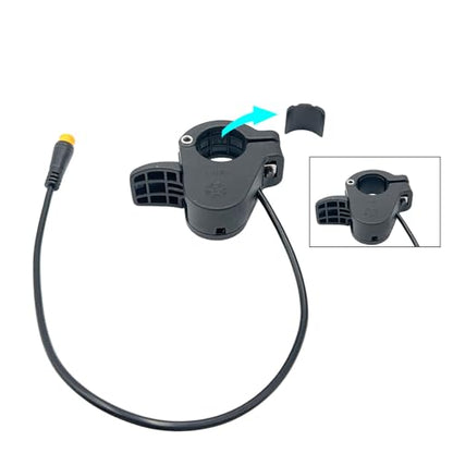 Electric Throttle 300X Thumb Throttle 3-Pin M8 Waterproof Plug Ebike Throttle 300X Left and Right Thumb Handlebar Accelerator for 12V 24V 36V 48V 52V 60V 72V Electric Bikes Scooters 22mm Handlebars