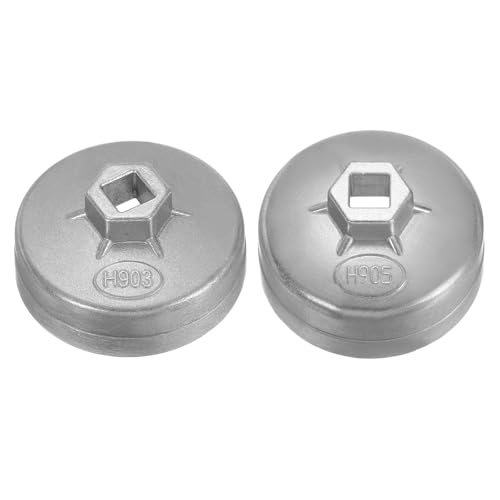 HARFINGTON 2pcs Oil Filter Cap Wrench 14 Flute 74mm Inner Dia 1/2" Square - size: 14 Flute 74mm