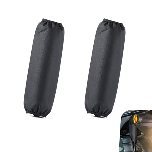 Motorcycle Shock Absorb Protector Covers, Waterproof Nylon Sleeve Shock Absorb Cover, for Most Motorcycles, E-bikes, Scooters (Black #L) - color: Black #L