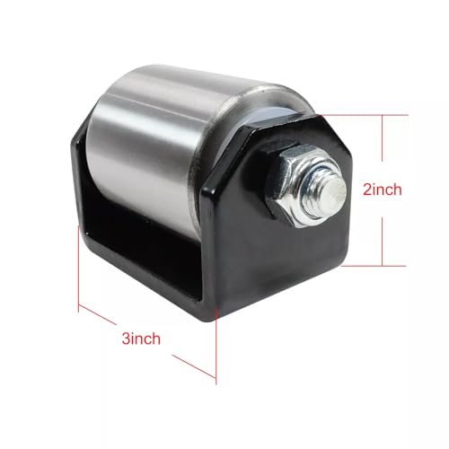 2 Pack Weld-On Heavy Duty Iron Micro Mini 2" Roller Fit for Trailers with Grease Fitting Steel Trailer Skid Wheel