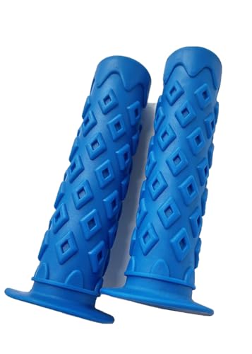Bike Grips Bicycle Handlebar End Grips Replacement Handle Bar Grips Non-Slip Soft Rubber Protector for Mountain Bike Tricycle Wheel Chair - color: BLUE