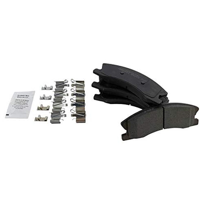 TRQ Front and Rear Brake Pad Set Ceramic - color: Ceramic, size: BFA12936