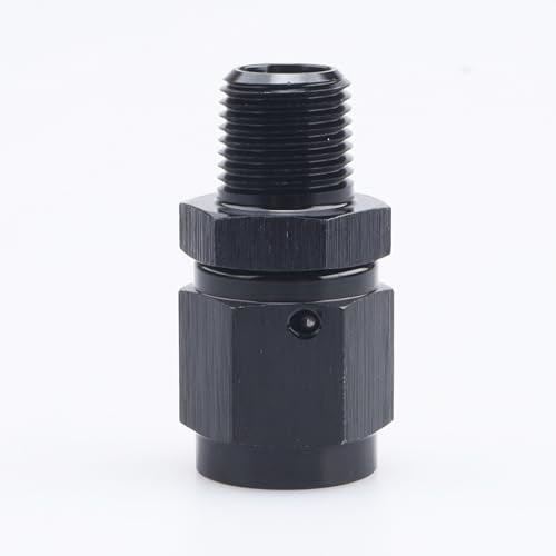 AC PERFORMANCE -4 AN Female to 1/4" NPT Male Swivel Fitting Aluminum Black - color: Black, size: 4AN to 1/4 NPT