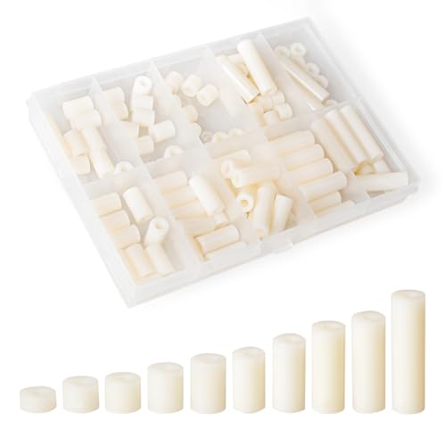 Exqutoo White ABS Round Washers ID 3.2mm, OD 7mm - color: White/3.2mm