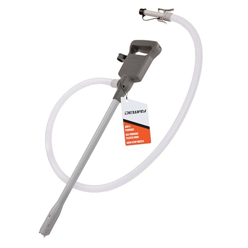 Deway Fuel Transfer Pump, Auto-Stop & Beep Nozzle, 3.8 GPM, 51in Hose - style: Auto-Stop w/ Beep