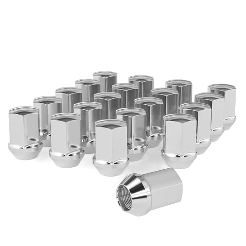 20 PCS 9/16-18 Pitch Studs Wheel Lug Nuts, 1.5 inch Height OEM Factory Style Acorn Seat Lug Nuts, Chrome Finish, 7/8" Hex, 60 Degree Conical Seat - size: 20pcs（9/16-18 CH）