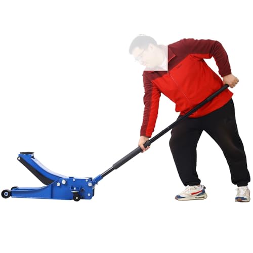 4 Ton Heavy-Duty Hydraulic Floor Jack, 8,000LB Capacity Low Profile Steel Jack with Dual Piston Lift Pump for Car Truck SUV, Lifting Range 2.5"-20.50" - size: 4 Ton