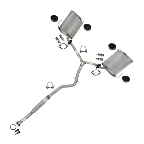 Exhaust Resonator Y-Pipe and Pair of Muffler Kit Compatible for 2009-2013 Subaru Forester 2.5L | Stainless Steel | Northeastern Exhaust | Free Gaskets, Clamps, Hangers, and Bolt kit Included
