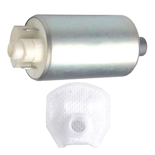 New 1pc High Performance DC 12V Electric Gas Intank EFI Fuel Pump With Strainer Compatible with ER-6N KX Ninja Vulcan Z1000 & Bandit 1250S GSX GSXR GSXS Katana 650 RMX RMZ TU250 Vstrom Motor - size: Motorcycle