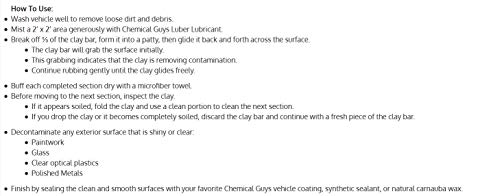 Chemical Guys, OG Clay Bar & Luber Synthetic Lube Kit, Medium Duty, 2-Piece - style: OG Light/ Medium Clay Bar Kit