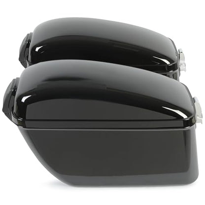 Vivid 60L Hard Saddle Bag Trunk W/brackets Compatible with Harley Honda