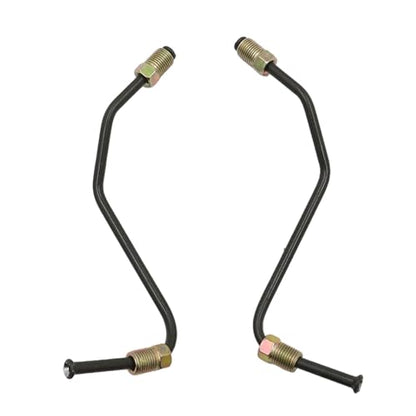 FZJDSD Front Brake Caliper Line Kit Pair Compatible with 2007-2014 Toyota Tundra 4WD, Left & Right Hydraulic Brake Flex Hose Set, DOT Compliant Steel Brake Lines, Caliper to Hard Line
