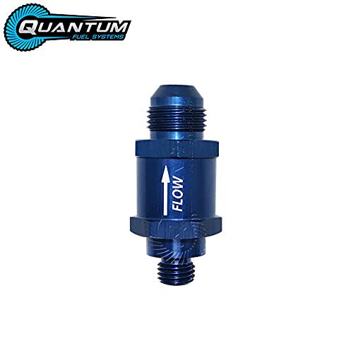 QFS Fuel Pump Outlet Check Valve Fitting, 6AN Inlet to -10AN Outlet, E85 Compatible, Compatible w/External Performance Pumps Including Bosch 044