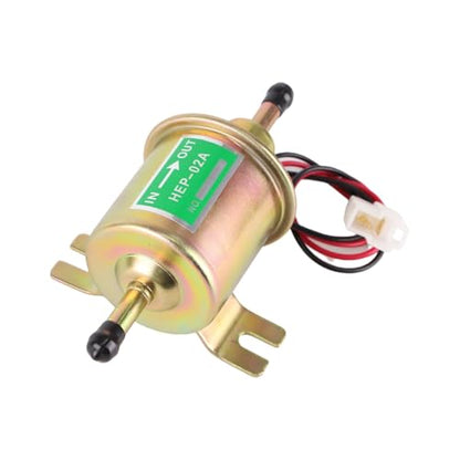 Electric Fuel Pump 2.5-4psi HEP-02A 6pcs Low Pressure 12V Gas Diesel Compatible with Motorcycle Carburetor ATV Trucks Boats For Gasoline or Diesel Engine