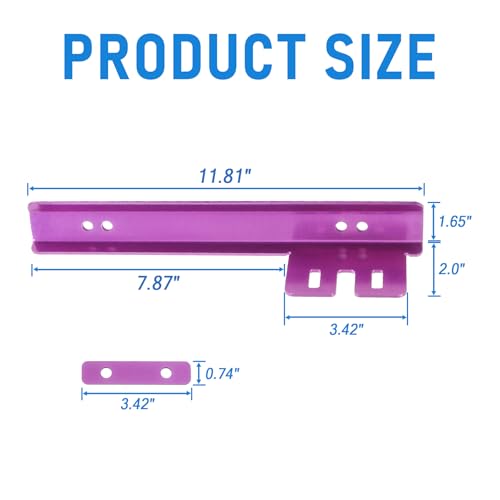 Front Bumper License Plate Mount Bracket Relocator Holder Bar Purple - color: Purple