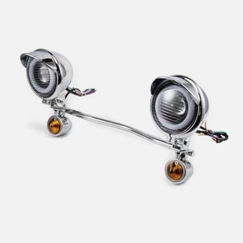 Motorcycle Auxiliary Light Set LED 3.9 inch Front Headlight Turn Signal with Bracket White lighting Driving Light for Cruiser Passing Light Motorcycle Fog lights ﻿