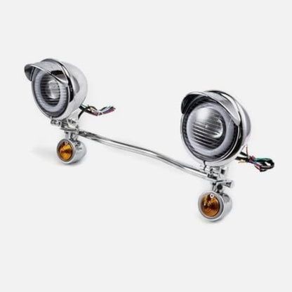 Motorcycle Auxiliary Light Set LED 3.9 inch Front Headlight Turn Signal with Bracket White lighting Driving Light for Cruiser Passing Light Motorcycle Fog lights ﻿