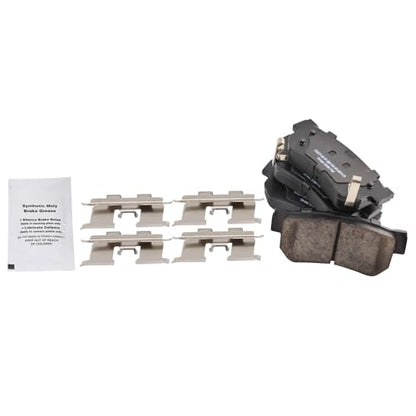 TRQ Front and Rear Brake Pad and Rotor Set Ceramic Vented Solid Rotors - style: BKA11780