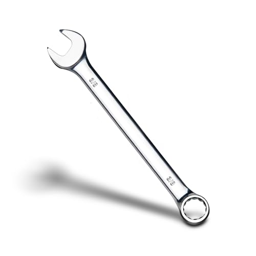 zhax 3/8" SAE Combination Wrench, 12 Point Box End, 15 Degree Offset Design, Mirror Polish Finish, Forged CR-V Steel, Hand Tools for Mechanics, Ideal for Auto and Home Repair - size: 3/8"
