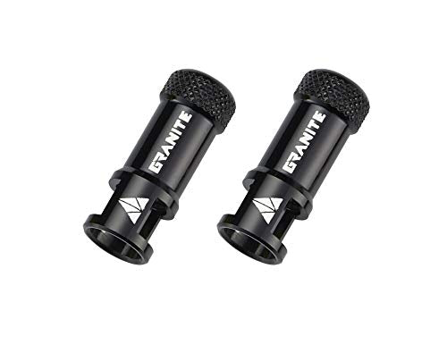 Granite Juicy Nipples Presta Valve Core Remover Caps (Black) - color: Black