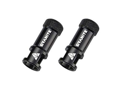 Granite Juicy Nipples Presta Valve Core Remover Caps (Black) - color: Black