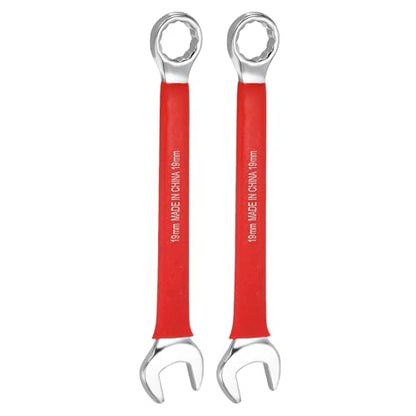 HARFINGTON 2Pcs Metric Combination Wrench 19mm 12-Point Box & Open End CR-V - size: 19mm