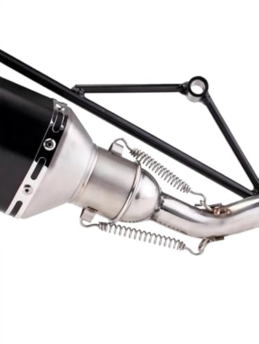 motorcycle muffler,front-section bracket，Stainless Exhaust Muffler System, Header Pipe Link Tube Compatible with GY6 Exhaust, GY6 150cc Exhaust &125cc, for Street Sport Motorcycles Scooters