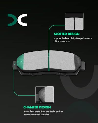 SCITOO Front Brake Kits Drill & Slotted Brakes Rotor Brake Pads:31538;D1089 - size: Front 31538 + D1089 [2+4PCS]
