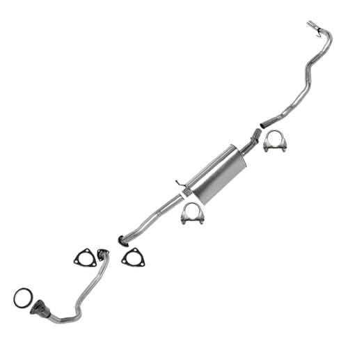 Northeastern Exhaust | Front Pipe, Intermediate Pipe, Muffler, Tail Pipe Exhaust System Kit Compatible for S10 1998-2000 | Sonoma 1998-2003 2.2L | Free Clamps and Hangers Included | 108" WB