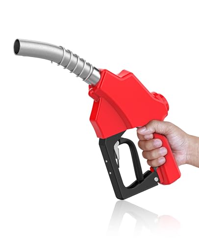 Automatic 1 inch Diesel Fuel Nozzle High Spout Car Fuel Filling Nozzle - color: 1pack Red, size: 1'' NPT without Swivel