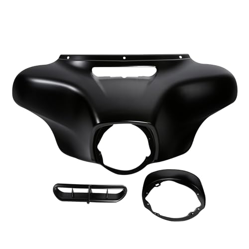 HR3 Black Denim Batwing Outer Fairing Body + Vent Trim Compatible with 2017&2022 Street Glide Special FLHXS - color: Black Denim