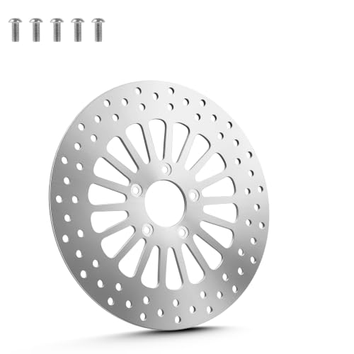11.8" Silvery Front Brake Rotors Disc w/Bolts Fit for Harley Davidson Touring,for Road King/Electra Glide/Street Glide/Road Glide 2008-2022-1 PCS - size: 1 Front Rotor