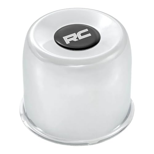 Rough Country Chrome Center Cap for Steel Wheels - 3.30" Bore Size, Closed Push-Through Design, Wide Compatibility (Pack of 4) - size: 3.30 inch (Pack of 4)