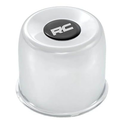 Rough Country Chrome Center Cap for Steel Wheels - 3.30" Bore Size, Closed Push-Through Design, Wide Compatibility (Pack of 4) - size: 3.30 inch (Pack of 4)