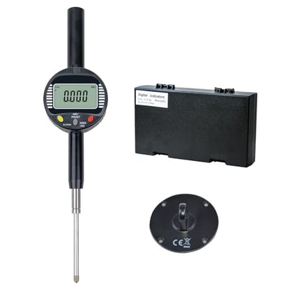Digital Dial Gauge,with A Range of 50.8mm/2 in,Dlectrical Digital Indicator Graduation of 0.001mm,Metric and Imperial Measure Tool.Electronic Dial Gauge for Bearing Measurement and CNC Machine - size: 2 in/0.001