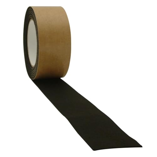 FindTape Polyester 1mm Felt Tape – 1-1/2 in. x 15 ft. Felt Strips with Adhesive Backing and Furniture Strips, Great for Arts and Crafts, Classrooms, and Protecting Furniture (Black) - size: 1-1/12 in x 15 ft