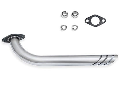 JMCHstore Header Exhaust Pipe Kit for Coleman CT100U CC100X 98cc Predator 79cc 3HP Engine, Massimo MB100 79cc Mini Bike, 154F 3.0 hp Engine Parts (Sliver) - color: Sliver