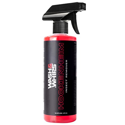 WASH&WHIPS Hockenheim Bug Remover - for Dead Insects, Droppings and Grease for Car Detailing, RVs, Trailers, Boats, Professional Strength Dissolves without Scratching, 16 fl oz - size: 16 Fl Oz (Pack of 1), style: Without Towel.