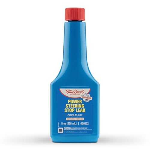BlueDevil Pour-N-Go Power Steering Fluid + Stop Leak | 8 oz. | Pack of 1 - size: 8 Quart
