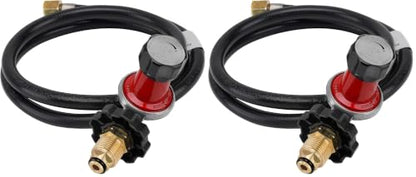 Stanbroil 0-30 PSI High Pressure Adjustable Regulator POL Connection and 48-Inch Hose Assembly Kit (Pack of 2) - size: POL Connector with handwheel (Pack of 2)