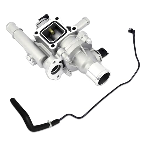 Upgraded Full-Aluminum Engine Coolant Thermostat Housing Assembly with Heater Inlet Pipe, Compatible with Chevy Cruze 2011-2016 Sonic 2012-2018 Trax 2013-2018, Replace 55577284 25199824 25192904