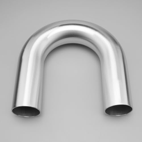 AC PERFORMANCE 2" 180° Degree Aluminum Elbow Intercooler Air Intake Tube - color: Silver 180, size: 2" (51mm)