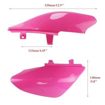 PRO BAT 7 PCs CRF50 Plastic Fender Kit with Fork Suspension Guard Cover - color: Pink